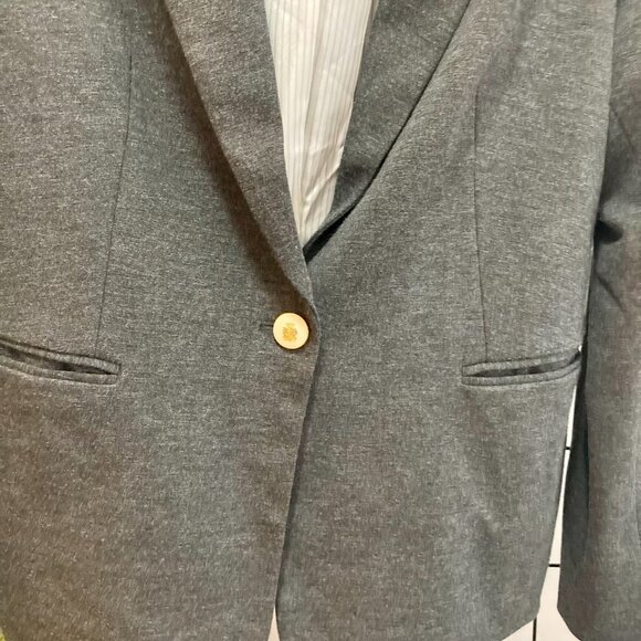Charcoal Grey Soft Knit Blazer Jacket L - Picture 4 of 5